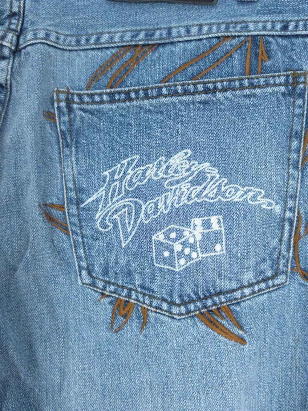 Harley-Davidson Women Jean 100% Cotton Mid Rise Color Blue Size 10(30x30)